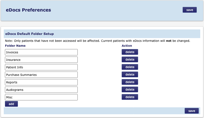 eDocs admin